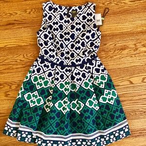 NWT Fit and Flare with geometric design